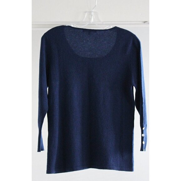 Les Ateliers de la Maille - Cashmere Sweater with Button Cuff - Sezane Style, M - Picture 6 of 7